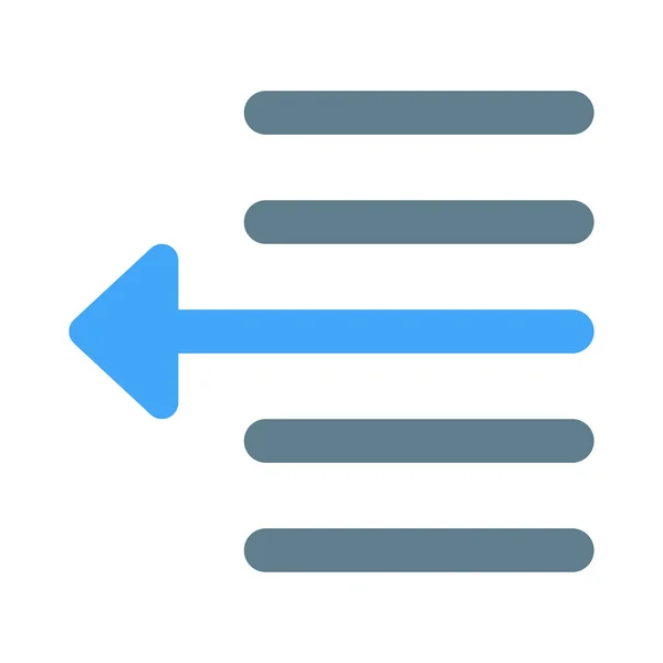 Narrow Document Page Setup Text Left Shift Arrow — стоковый вектор