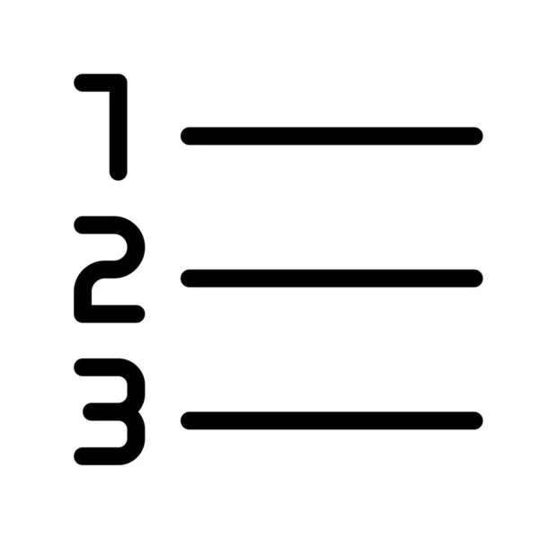 Number List Format Acending Sequence Order — Stok Vektör