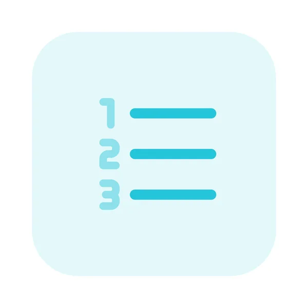 Number List Format Acending Sequence Order — 图库矢量图片