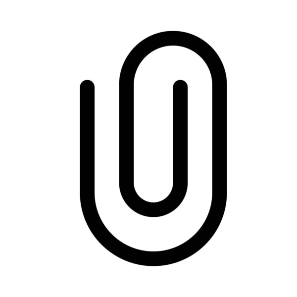 Logotipo Del Clip Papel Para Archivo Adjunto Aplicación Correo Electrónico — Vector de stock