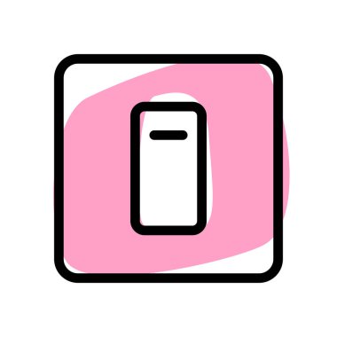 Switch for turning off isolated on white background