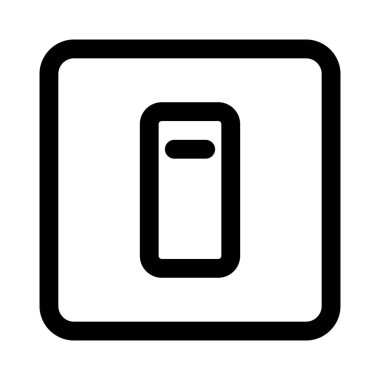 Switch for turning off isolated on white background