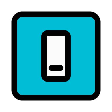 Switch for turning on isolated on white background