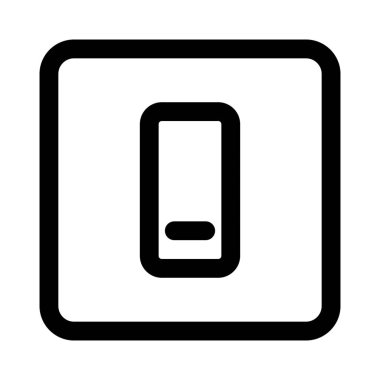 Switch for turning on isolated on white background