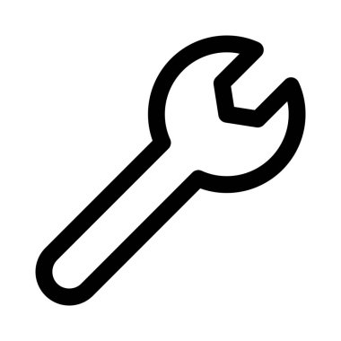 wrench as a maintenance logotype for computer operating system