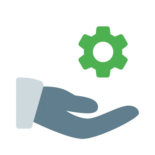 Share Setting Option Hand Cog Symbol — Διανυσματικό Αρχείο