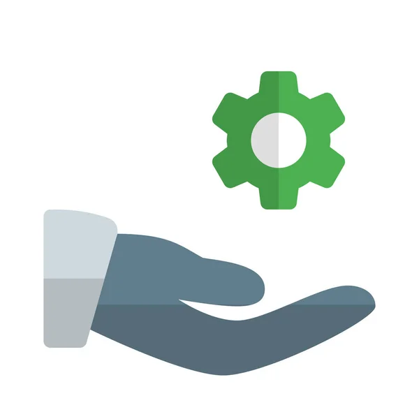 Share Setting Option Hand Cog Symbol — Διανυσματικό Αρχείο