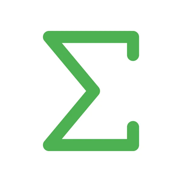 Symbol Sigma Greek Alphabet Used Sum Series —  Vetores de Stock