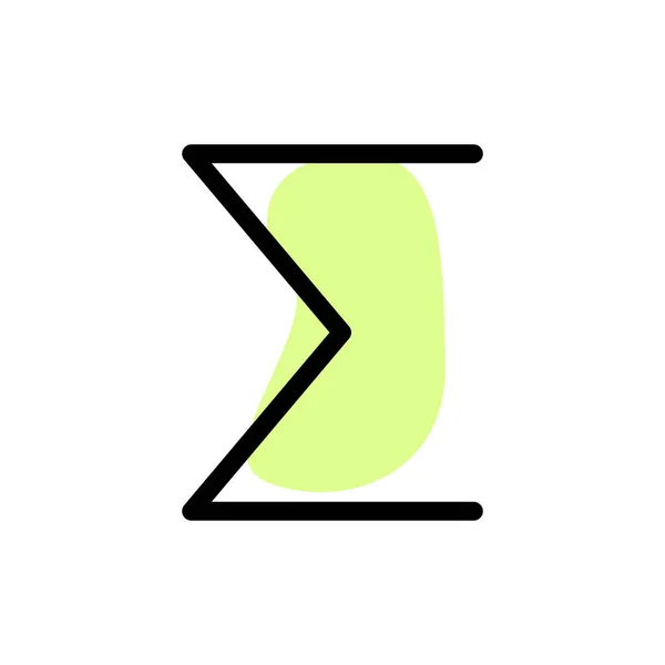 Symbol Sigma Greek Alphabet Used Sum Series — Vettoriale Stock
