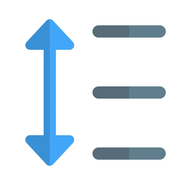 Text Line Spacing Gap Document Format Alignment Tool — Stockvector