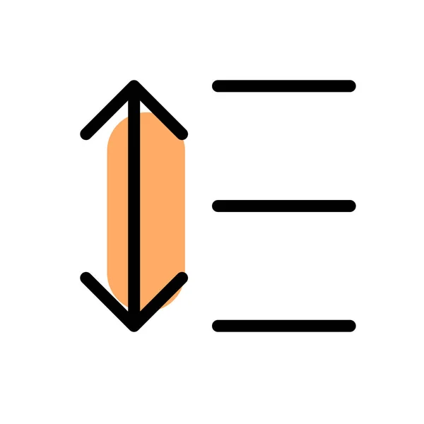 Text Line Spacing Gap Document Format Alignment Tool – Stock-vektor