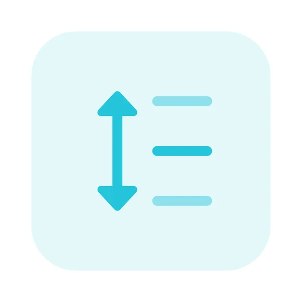 Text Line Spacing Gap Document Format Alignment Tool — Stockvector