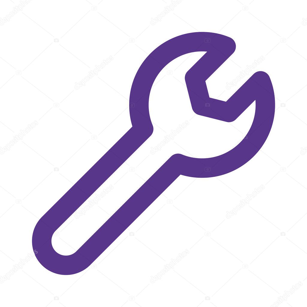 wrench as a maintenance logotype for computer operating system