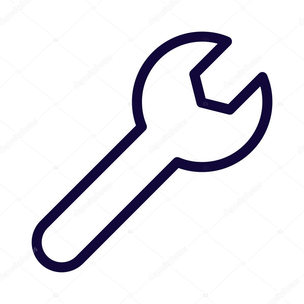 wrench as a maintenance logotype for computer operating system