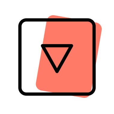 Bilgisayar düğmesinde aşağı ok gezinme düğmesi