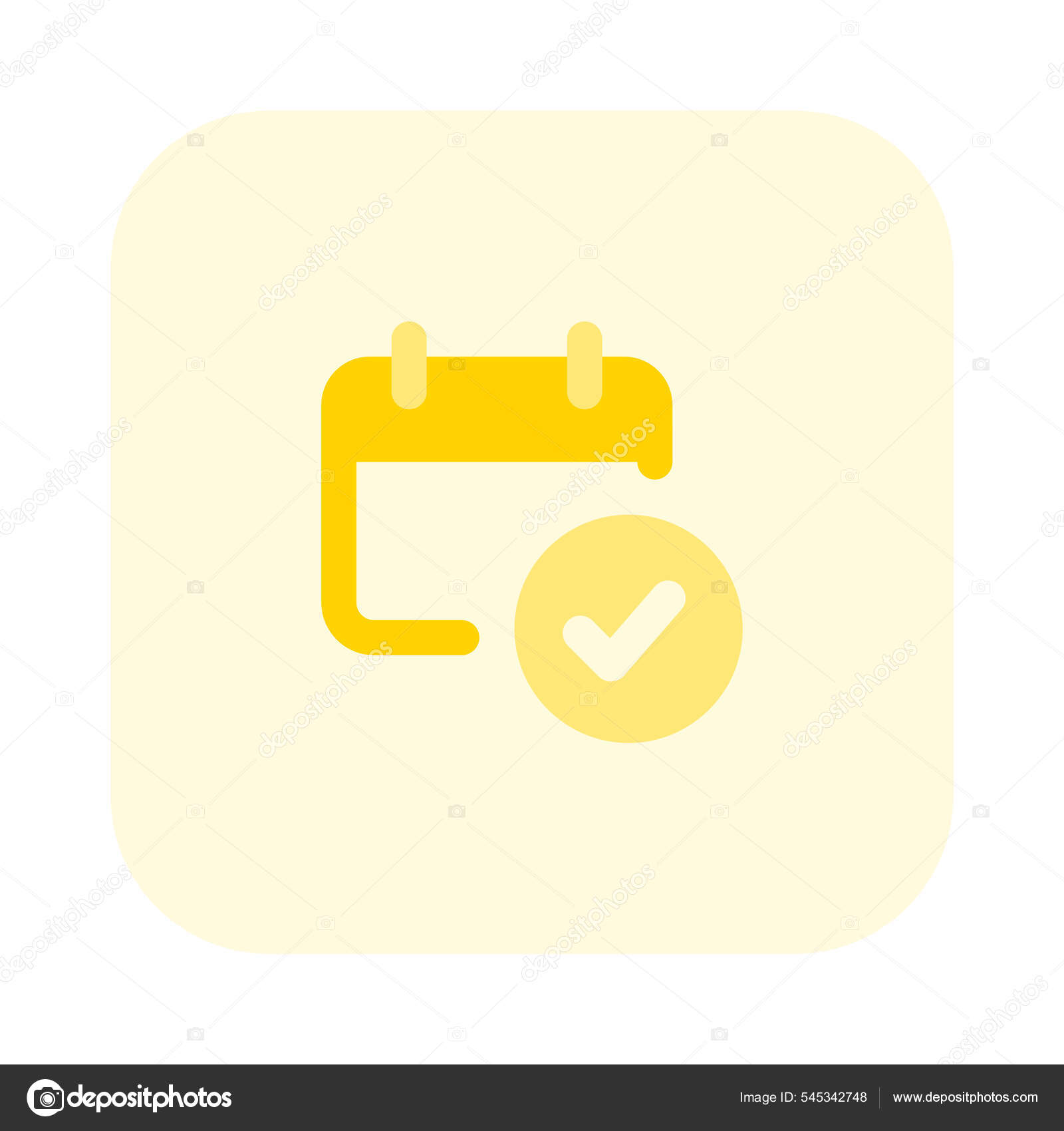 Check Scheduled Objectives Planned Calendar Events Stock Vector by