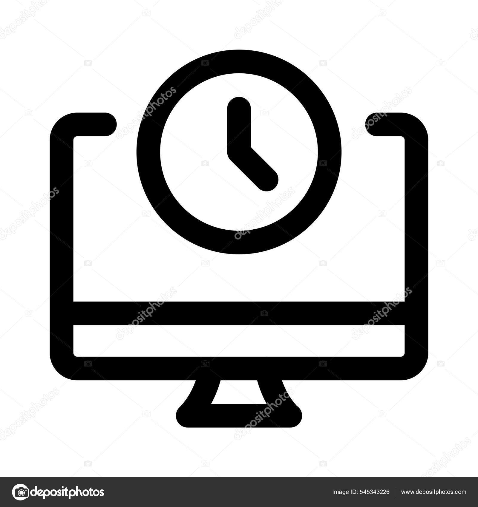 Work Desktop Computer Power Saving Mode Stock Vector Image by