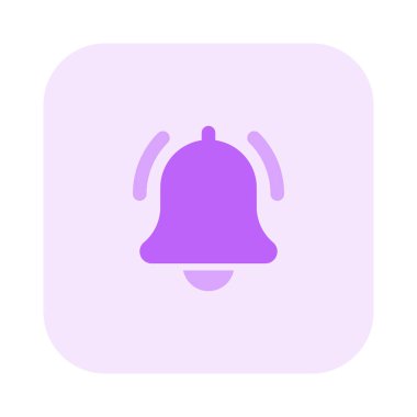 Beyaz arkaplanda izole edilmiş zil alarm sembolü