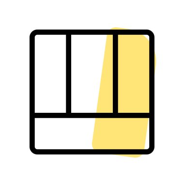 Birden fazla kesit düzenine sahip alt merkezli ızgara tasarım çerçevesi