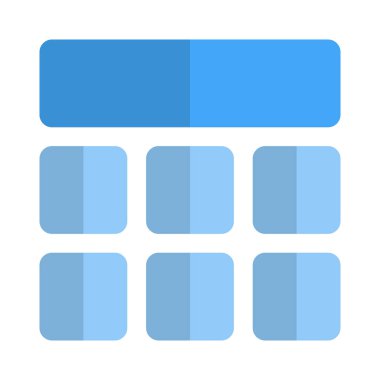 Alt çerçeve şablon düzenine sahip üst çubuk