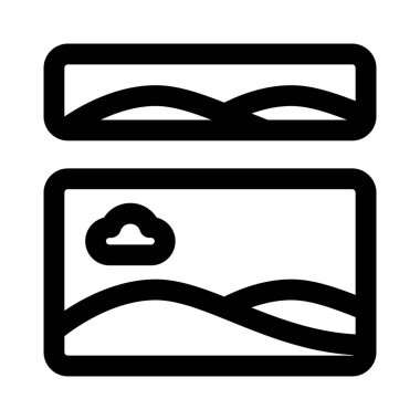 Üst önizleme bölümü resim çerçeve tasarımı düzeni