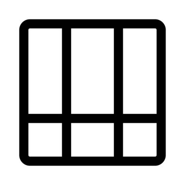 Alt bölünmüş bölümü olan üst sütun ızgarası