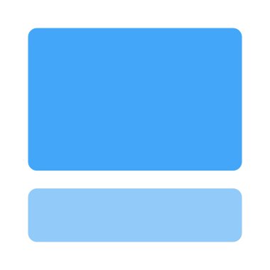 Üst büyük içerik bölümüne sahip alt ızgara