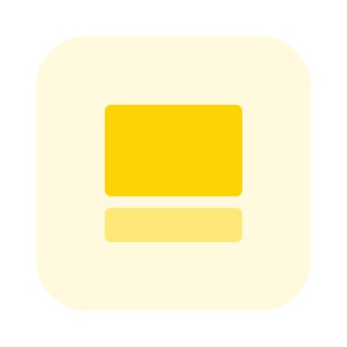 Üst büyük içerik bölümüne sahip alt ızgara