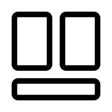 Üst bölünmüş bölüm ile alt çubuk bölümü