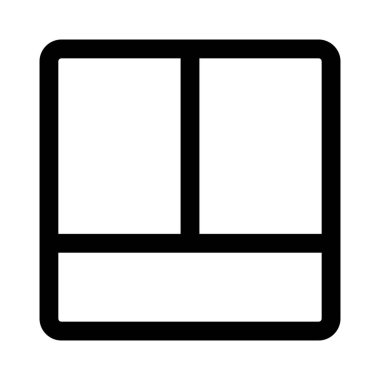 Alt çubuk düzenine sahip üst bölünmüş bölüm