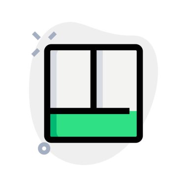 Alt çubuk düzenine sahip üst bölünmüş bölüm