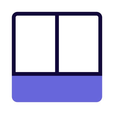 Alt çubuk düzenine sahip üst bölünmüş bölüm