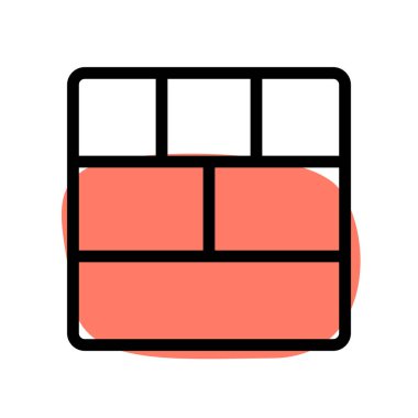 Alt çubuk ve üst kiremit bölümü çubuğu