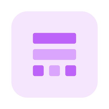 Üst geniş katmanlı alt küçük resim ızgarası