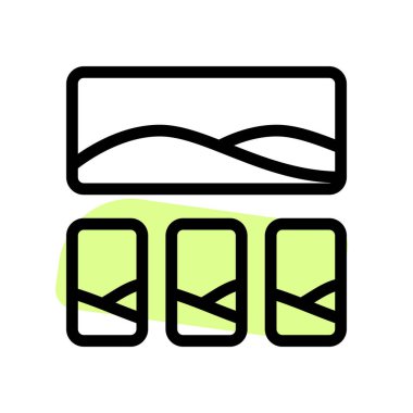 Geniş ekran düzenine sahip resim bölünmüş bölümü