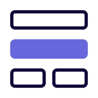 Çift taraflı yatay çubuk ve bölünmüş ekran