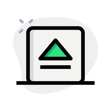 Sürücü düğmesi düzeninde disk atma sembolü