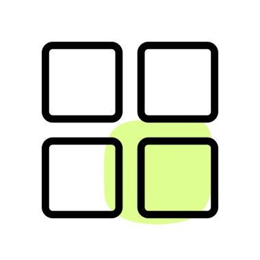 Kare karo blok kolaj şablon ekran düzeni