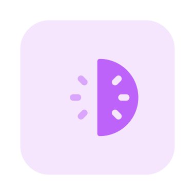 Yarım saati temsil eden dijital saat yüzü