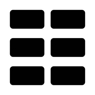 Döşeme şablonu düzeninde yatay blok ızgarası