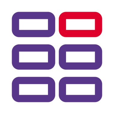 Döşeme şablonu düzeninde yatay blok ızgarası