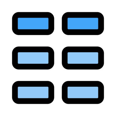 Döşeme şablonu düzeninde yatay blok ızgarası