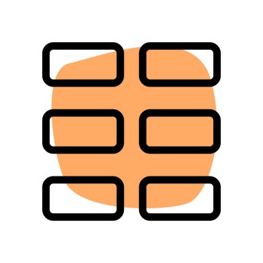 Döşeme şablonu düzeninde yatay blok ızgarası