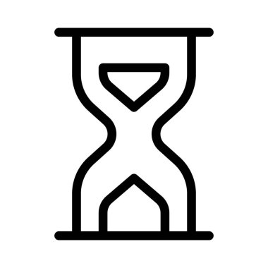 Sade arkaplanda izole edilmiş eski bir kum saati