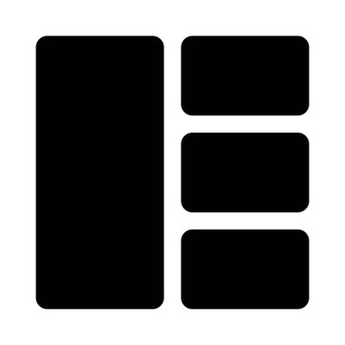 Sağ tarafta ızgaralar olan sol sütun