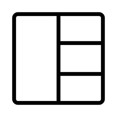 Sağ tarafta ızgaralar olan sol sütun