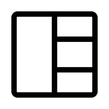 Sağ tarafta ızgaralar olan sol sütun