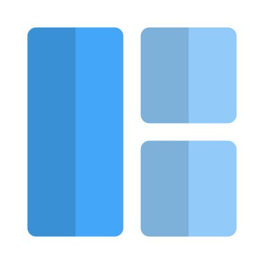 Sol çubuk dikey ızgaralı kare kutular