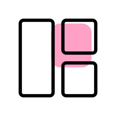 Sol çubuk dikey ızgaralı kare kutular