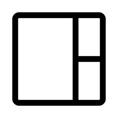 Sol tarafı ikiye bölen sağ içerik bloğu